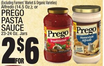 C Town Prego pasta sauce 23-24 oz. jars offer