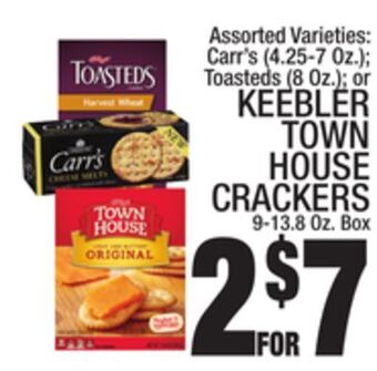 C Town Keebler town house crackers, 9-13.8 oz. box offer