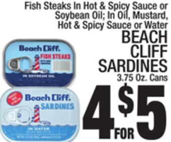 C Town Beach cliff sardines offer