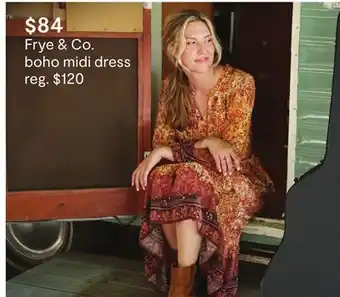 JC Penney Frye & co. boho midi dress offer