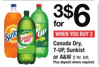 ACME Canada dry, 7-up, sunkist or a & w offer