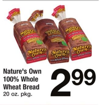 ACME Nature's own 100% whole wheat bread offer