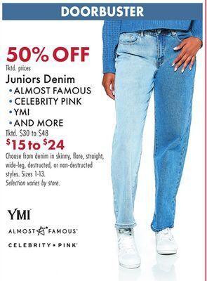 Boscov's Juniors denim offer