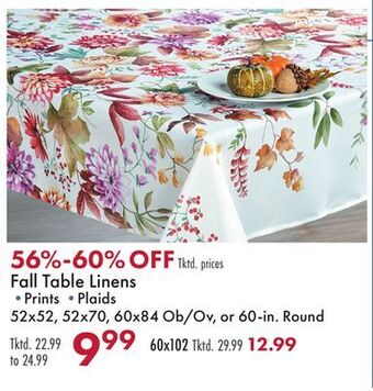 Boscov's Fall table linens offer