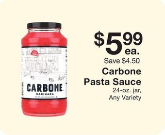 Fairway Store Market Carbone pasta sauce offer