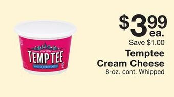 Fairway Store Market Temptee cream cheese offer
