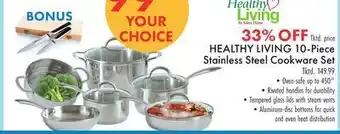 Boscov's Healthy living 10-piece stainless steel cookware set offer