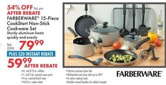 Boscov's Farberware® 15-piece cookstart non-stick cookware set offer
