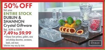 Boscov's Dublin & shannon crystal giftware offer