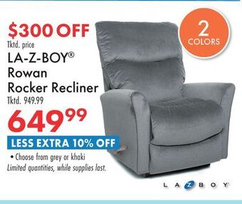 Boscov's La-z-boy® rowan rocker recliner offer