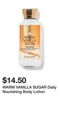 Bath & Body Works Warm vanilla sugar daily nourishing body lotion offer