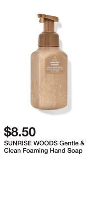 Bath & Body Works Sunrise woods gentle & clean foaming hand soap offer