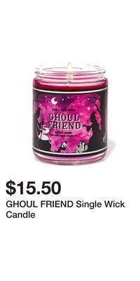 Bath & Body Works Ghoul friend single wick candle offer