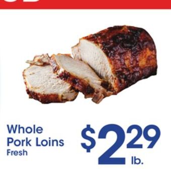 Price Rite Whole pork loins offer