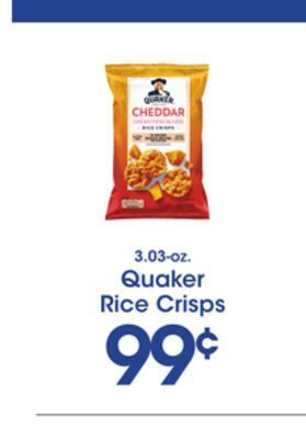 Price Rite Quaker rice crisps offer