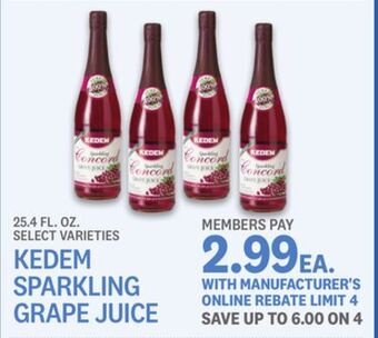 Kings Food Markets Kedem sparkling grape juice offer