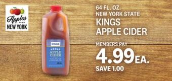 Kings Food Markets Kings apple cider offer