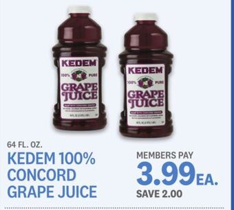 Kings Food Markets Kedem 100% concord grape juice offer