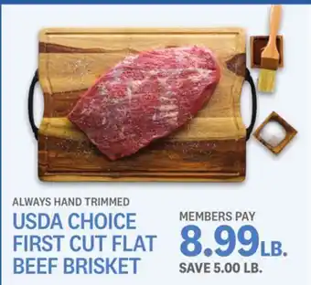 Kings Food Markets Usda choice first cut flat beef brisket members offer