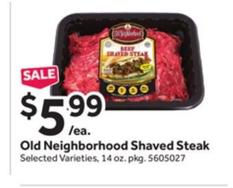 Stop&Shop Old neighborhood shaved steak offer
