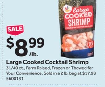 Stop&Shop Large cooked cocktail shrimp offer