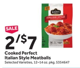 Stop&Shop Cooked perfect italian style meatballs offer