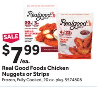Stop&Shop Real good foods chicken nuggets or strips offer