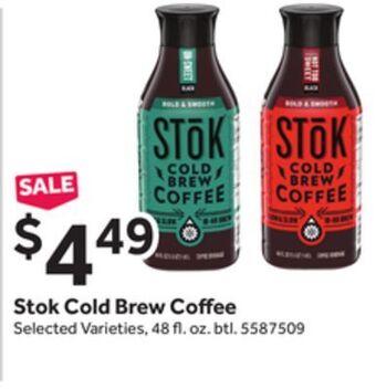Stop&Shop Stok cold brew coffee offer