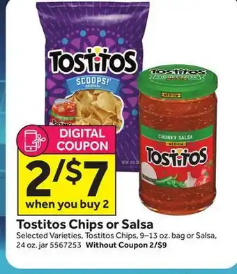 Stop&Shop Tostitos chips or salsa offer