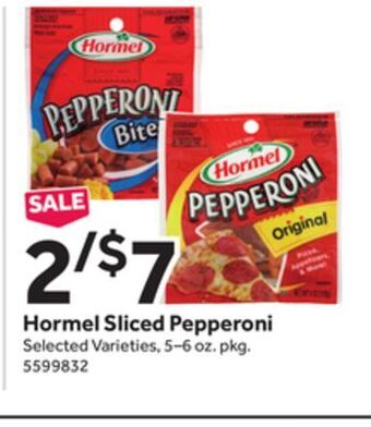 Stop&Shop Hormel sliced pepperoni offer