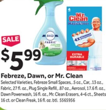 Stop&Shop Febreze, dawn, or mr. clean offer