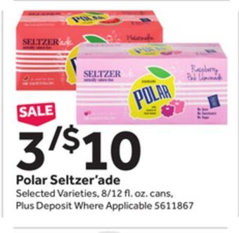 Stop&Shop Polar seltzer' ade offer