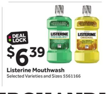 Stop&Shop Listerine mouthwash offer
