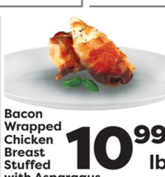 Weis Markets Bacon wrapped chicken breast stuffed with asparagus offer