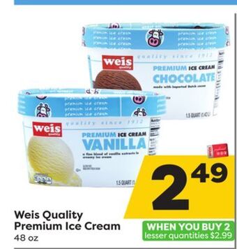 Weis Markets Weis quality premium ice cream offer