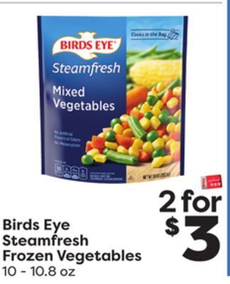 Weis Markets Birds eye steamfresh frozen vegetables offer