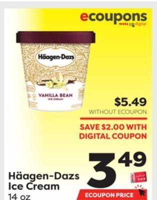 Weis Markets Häagen-dazs ice cream offer