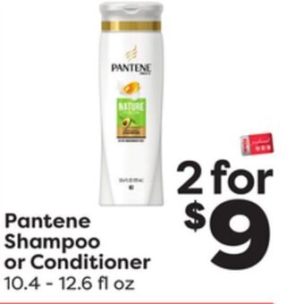 Weis Markets Pantene shampoo or conditioner offer