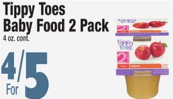 King Kullen Tippy toes baby food 2 pack offer