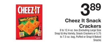 The Fresh Grocer Snack crackers offer