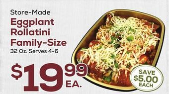 DeCicco & Sons Eggplant rollatini family-size offer