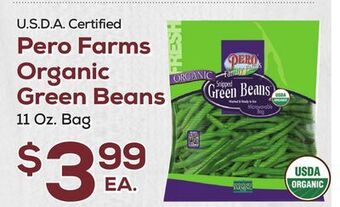 DeCicco & Sons Pero farms organic green beans offer