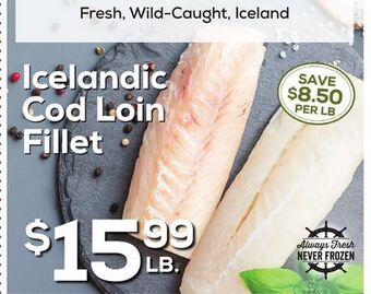 DeCicco & Sons Icelandic cod loin fillet offer