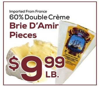 DeCicco & Sons 60% double crème brie d'amir pieces offer