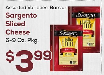 DeCicco & Sons Sargento sliced cheese offer