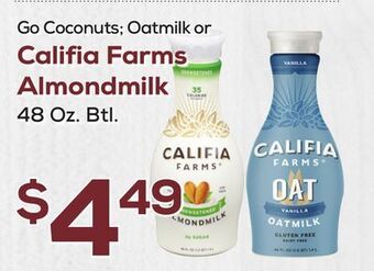 DeCicco & Sons Califia farms almondmilk offer