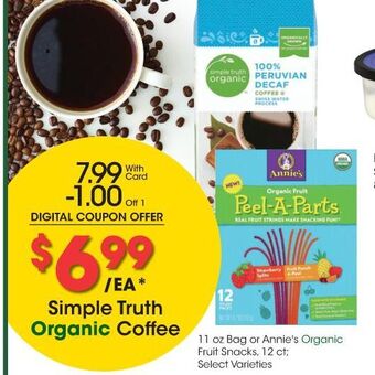 Kroger Simple truth organic coffee offer