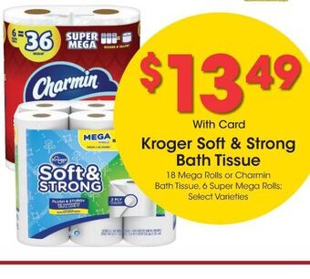 Kroger Kroger bath tissue offer