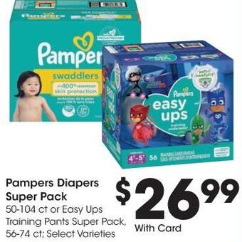 Kroger Pampers diapers super pack offer