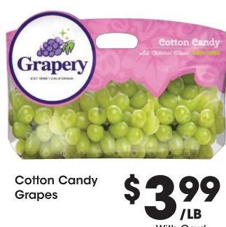Kroger Cotton candy grapes offer